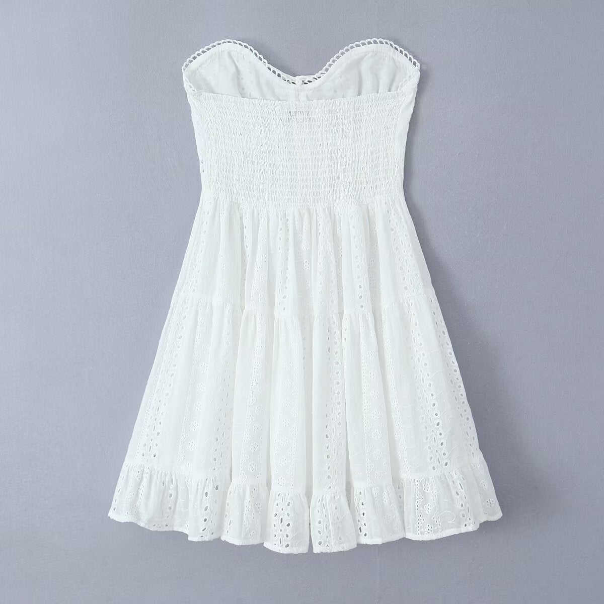 Women Clothing Summer Sexy Slim Fit Backless Lace Edge Chest Wrapped Dress