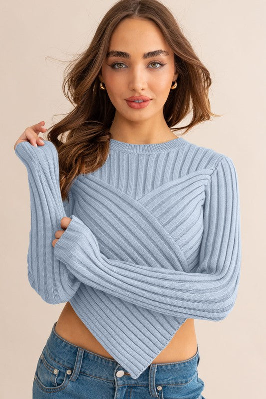 Jenna Asymmetrical Hem Sweater Top