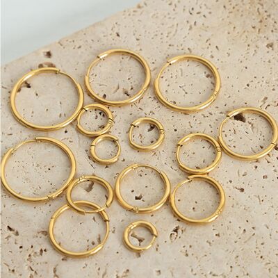 18K Gold - Plated Huggie Earrings - NUTRAL ATTIRE