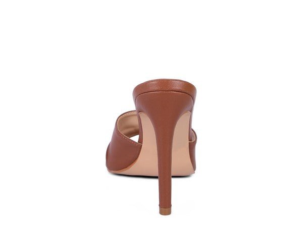 3RD DIVORCE Pleated Strap High Heeled Sandal - NUTRAL ATTIRE