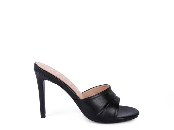 3RD DIVORCE Pleated Strap High Heeled Sandal - NUTRAL ATTIRE
