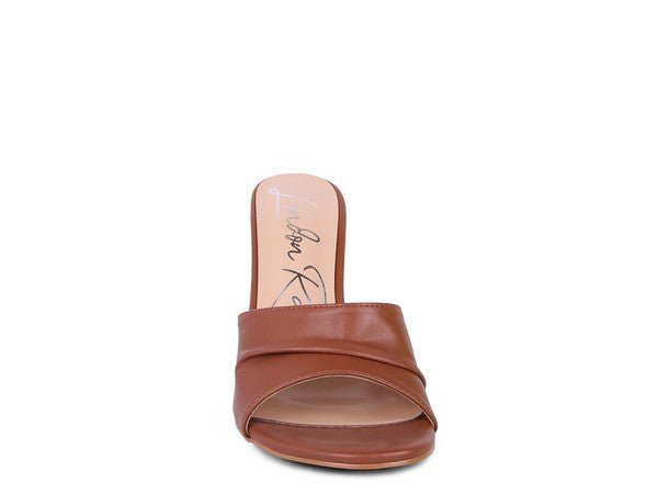 3RD DIVORCE Pleated Strap High Heeled Sandal - NUTRAL ATTIRE