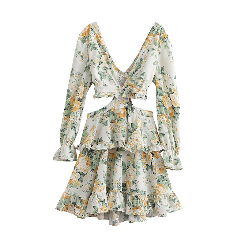 So Lange Women’s New Chiffon Printed Tiered Dress