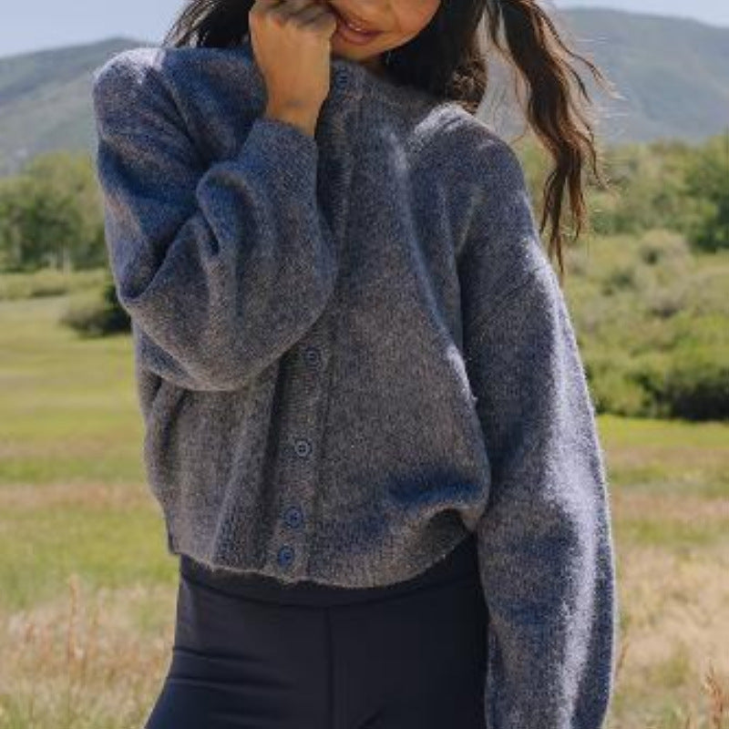 Autumn Winter Russian Sweaters Women Clothing Long Sleeve Button Knitted Cardigan Coat Women