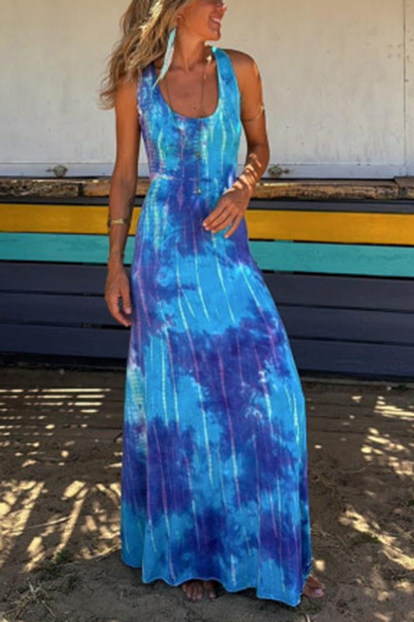 Summer Sexy Women Wear Sling Backless Cross Maxi Dress