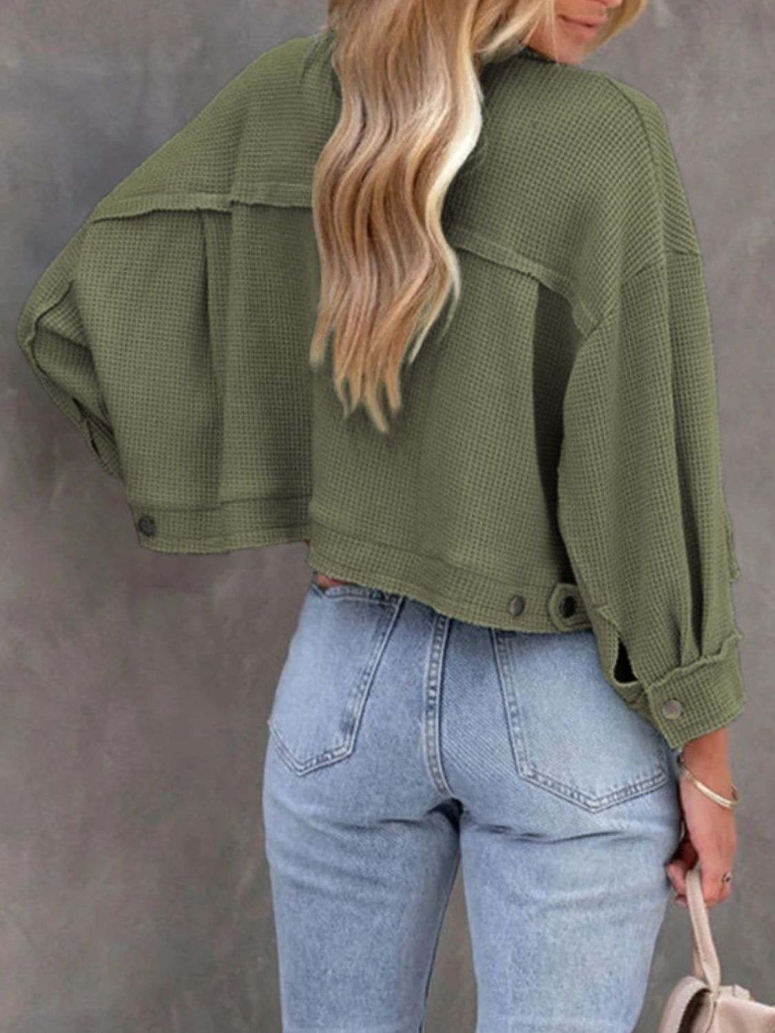 Button Up Long Sleeve Jacket - NUTRAL ATTIRE