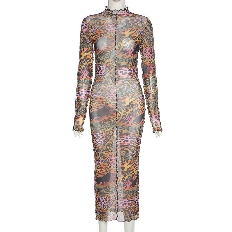 Color Me Leopard Dress - NUTRAL ATTIRE