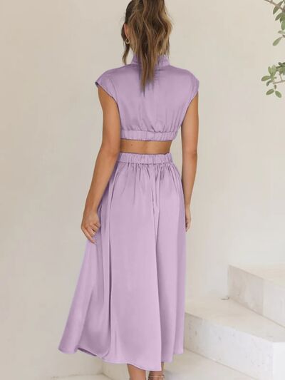 Cutout Mock Neck Sleeveless Dress - NUTRAL ATTIRE