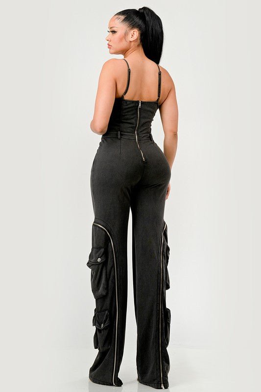 Moto Mystique Jumpsuit - NUTRAL ATTIRE