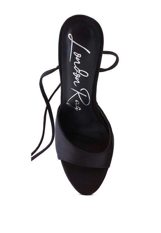 PASSION DRAMATIC PLATFORM LACE - UP HEEL SANDALS - NUTRAL ATTIRE