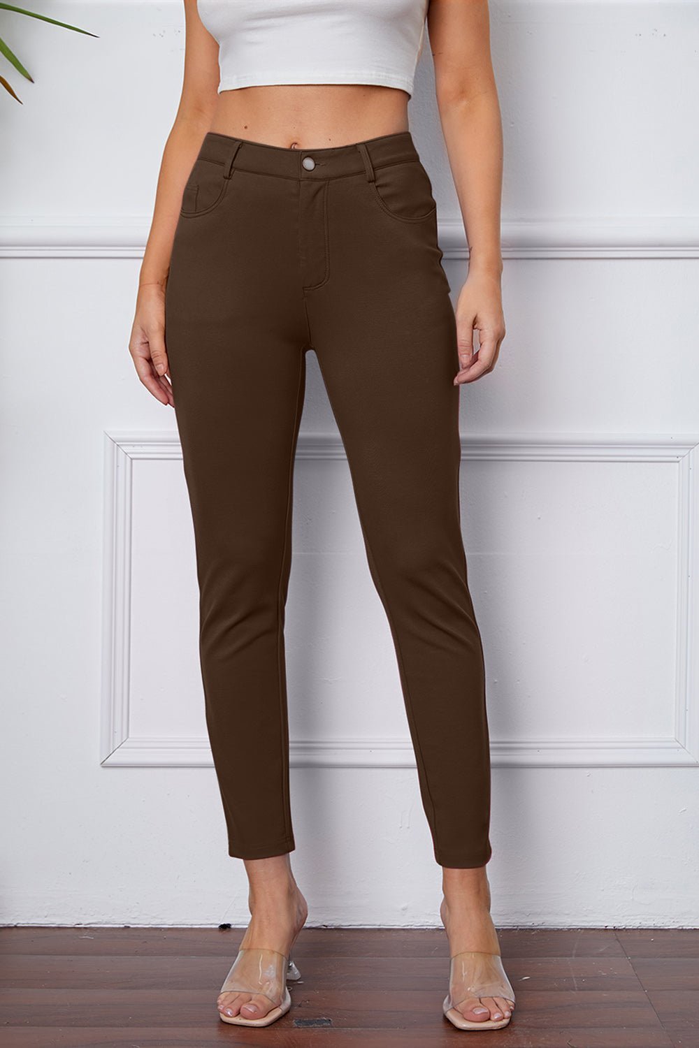 StretchyStitch Pants by Basic Bae - NUTRAL ATTIRE