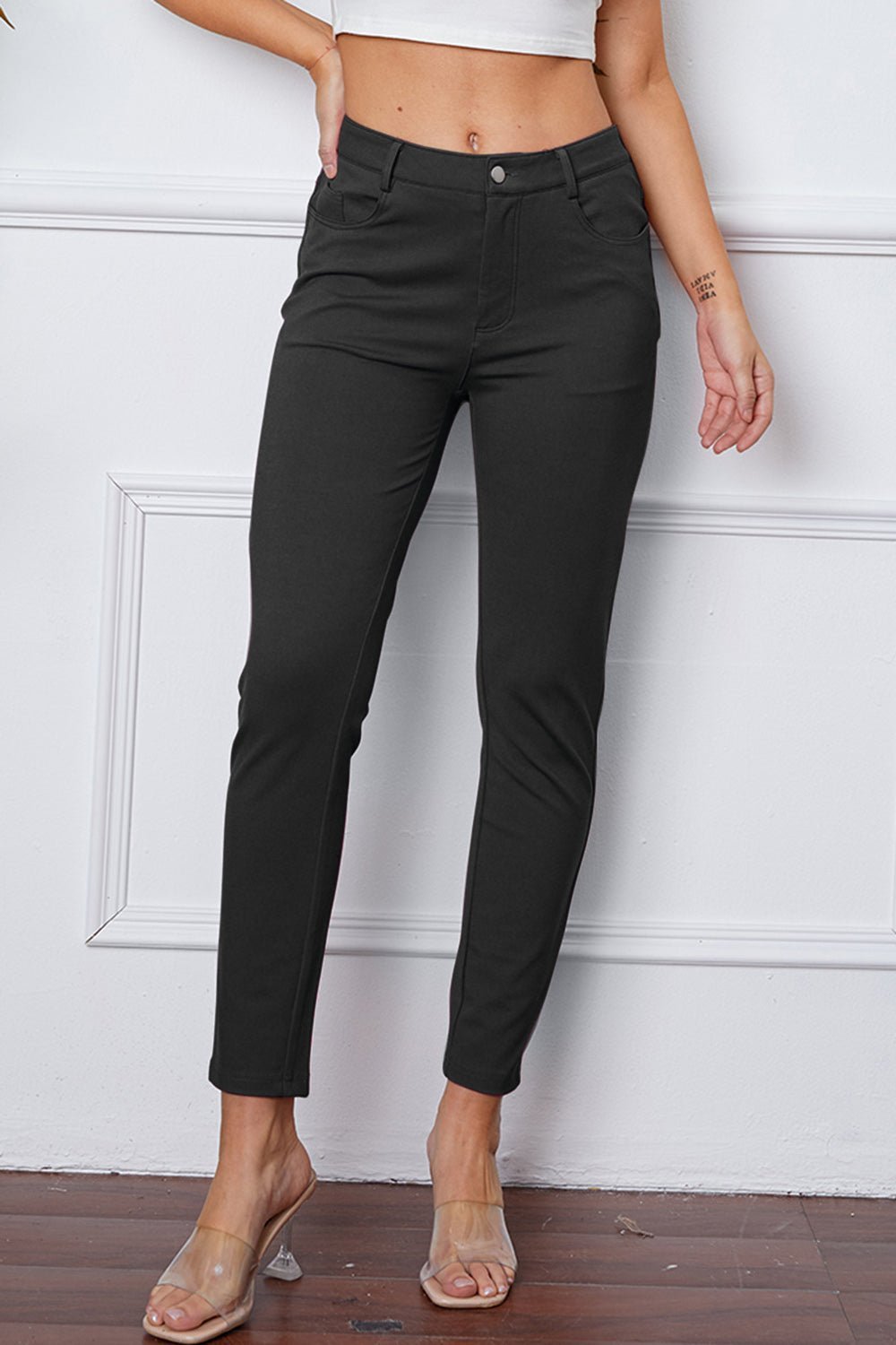 StretchyStitch Pants by Basic Bae - NUTRAL ATTIRE