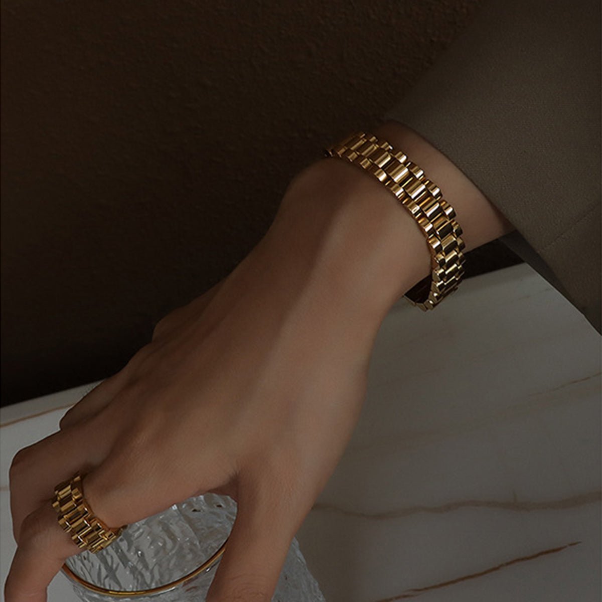 Titanium Steel Chain Bracelet - NUTRAL ATTIRE