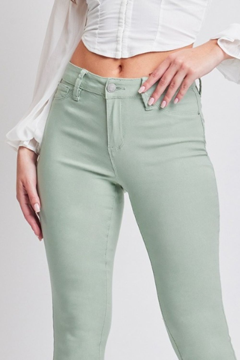YMI Jeanswear Hyperstretch Mid - Rise Skinny Jeans - NUTRAL ATTIRE