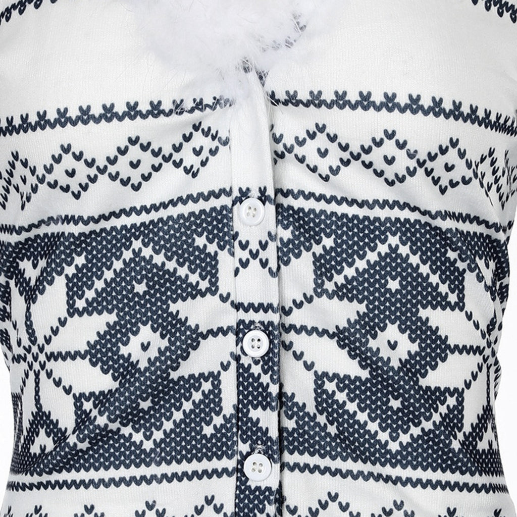 Christmas Printed One-piece Home Clothes Pajamas