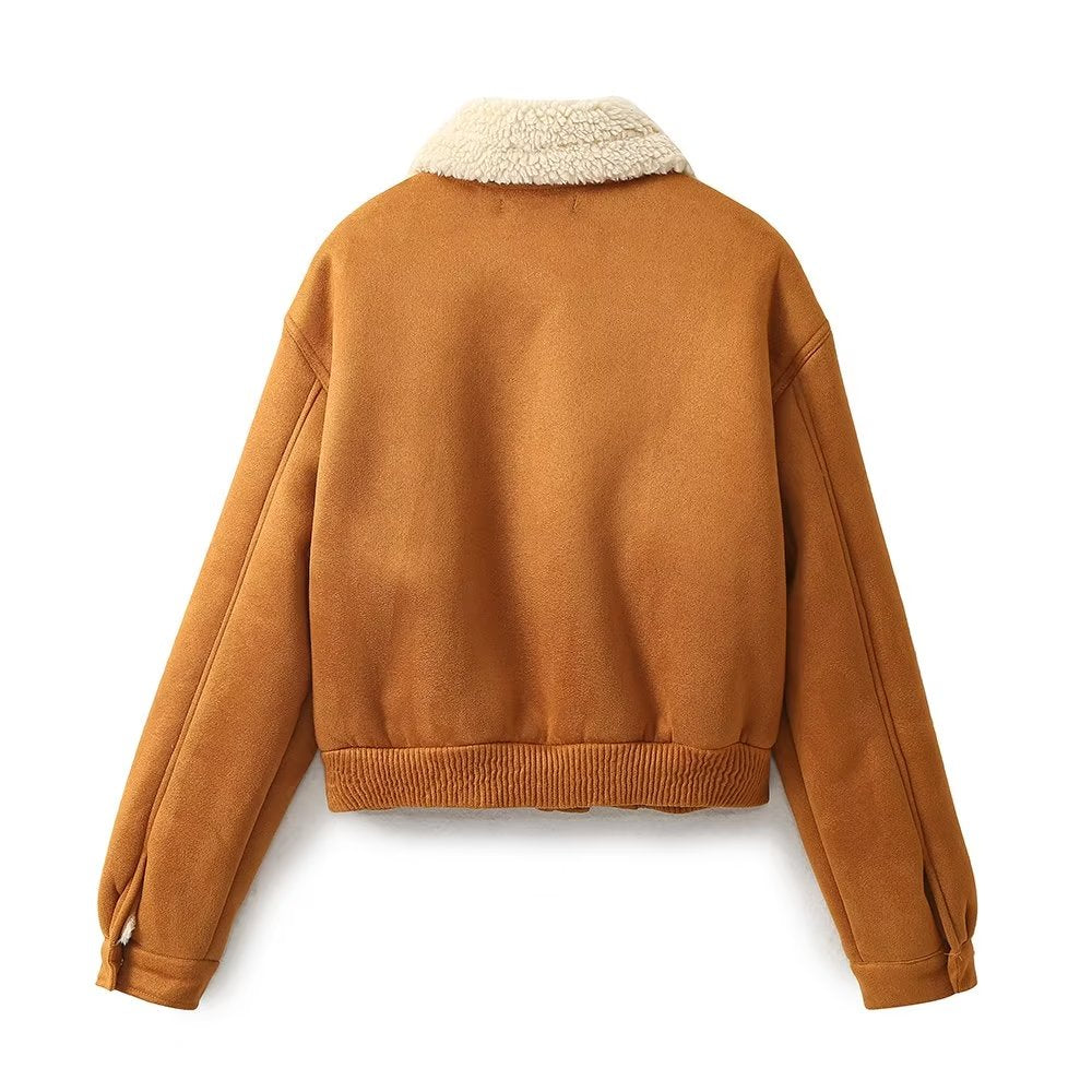 Uggi Women’s Clothing French Collared Double Sided Short Jacket