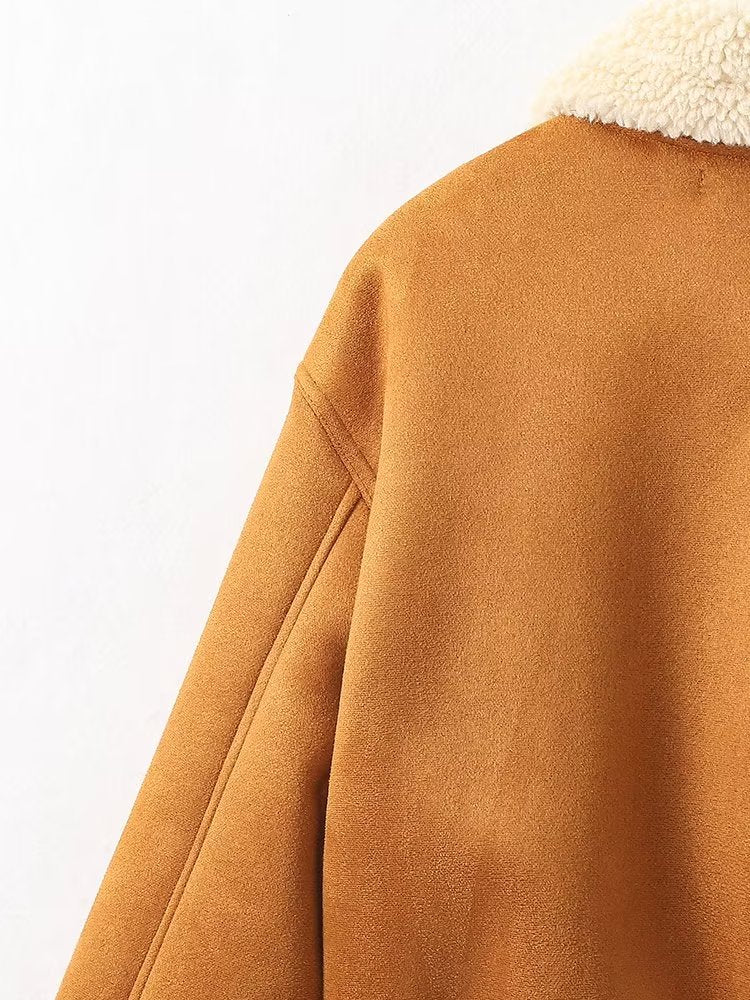 Uggi Women’s Clothing French Collared Double Sided Short Jacket