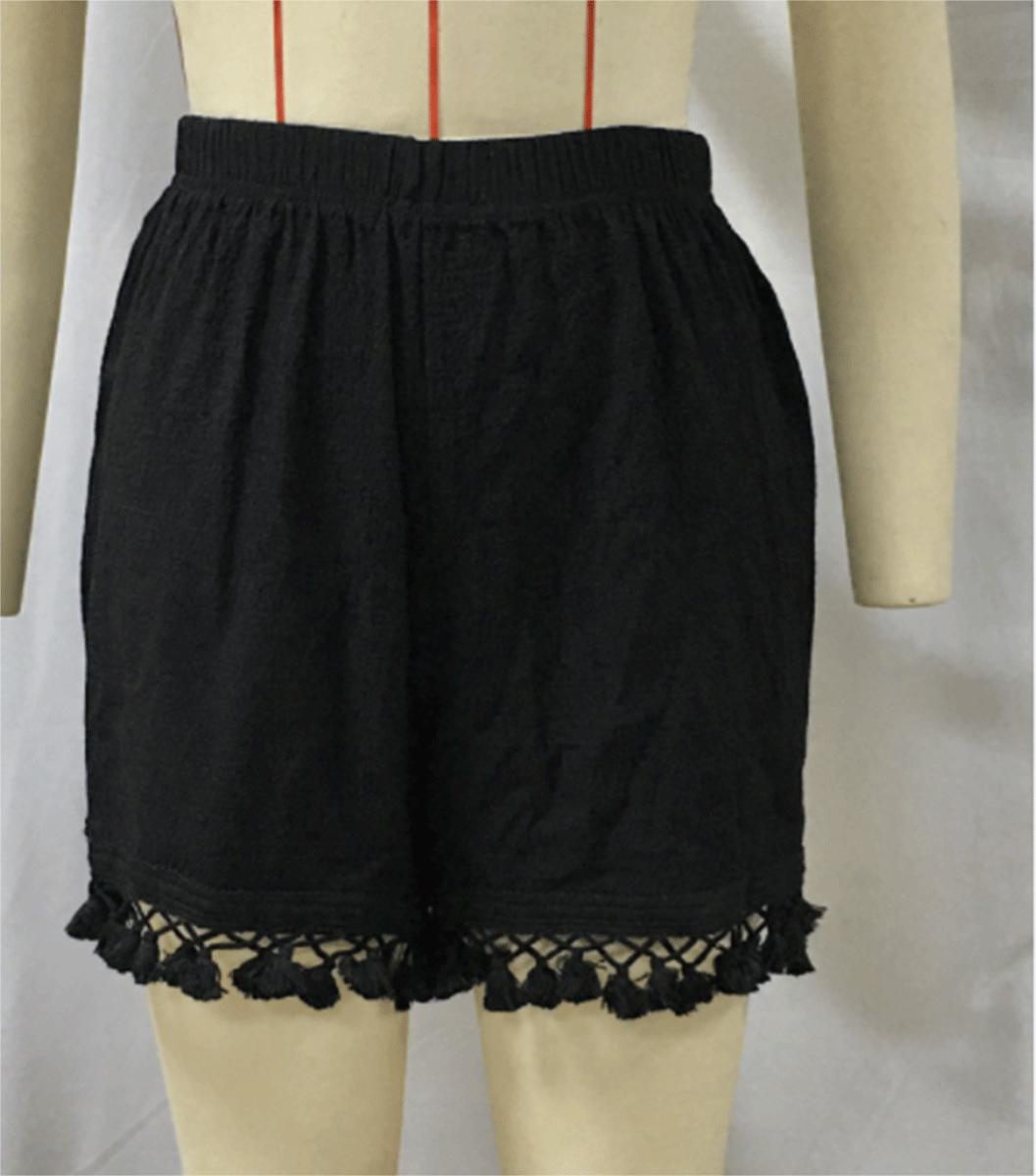 Beach Pants Lace Stitching Elastic Waistband Shorts Sexy Sexy Solid Color Beach Swim Trunks