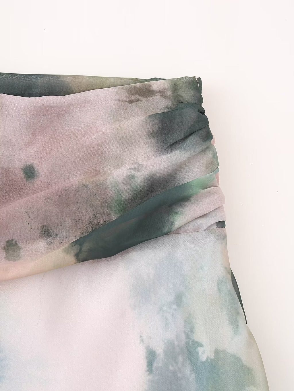 Twinie Halter Collar Printed Vest Skirt Set