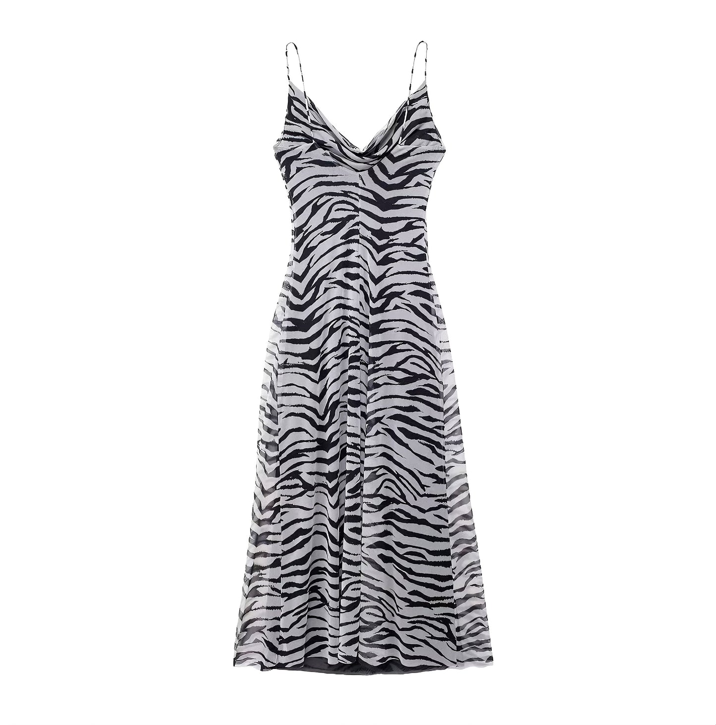 Zebra Sexy Slim Fit Sling Dress