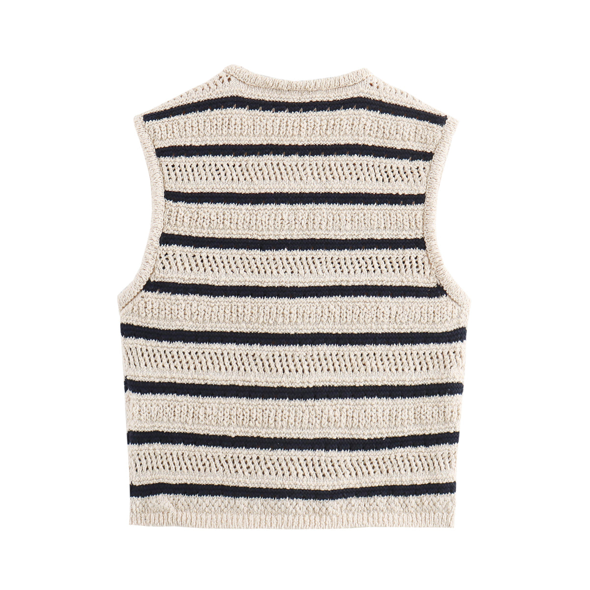 Women Clothing Summer Street Striped Knitted Vest Top