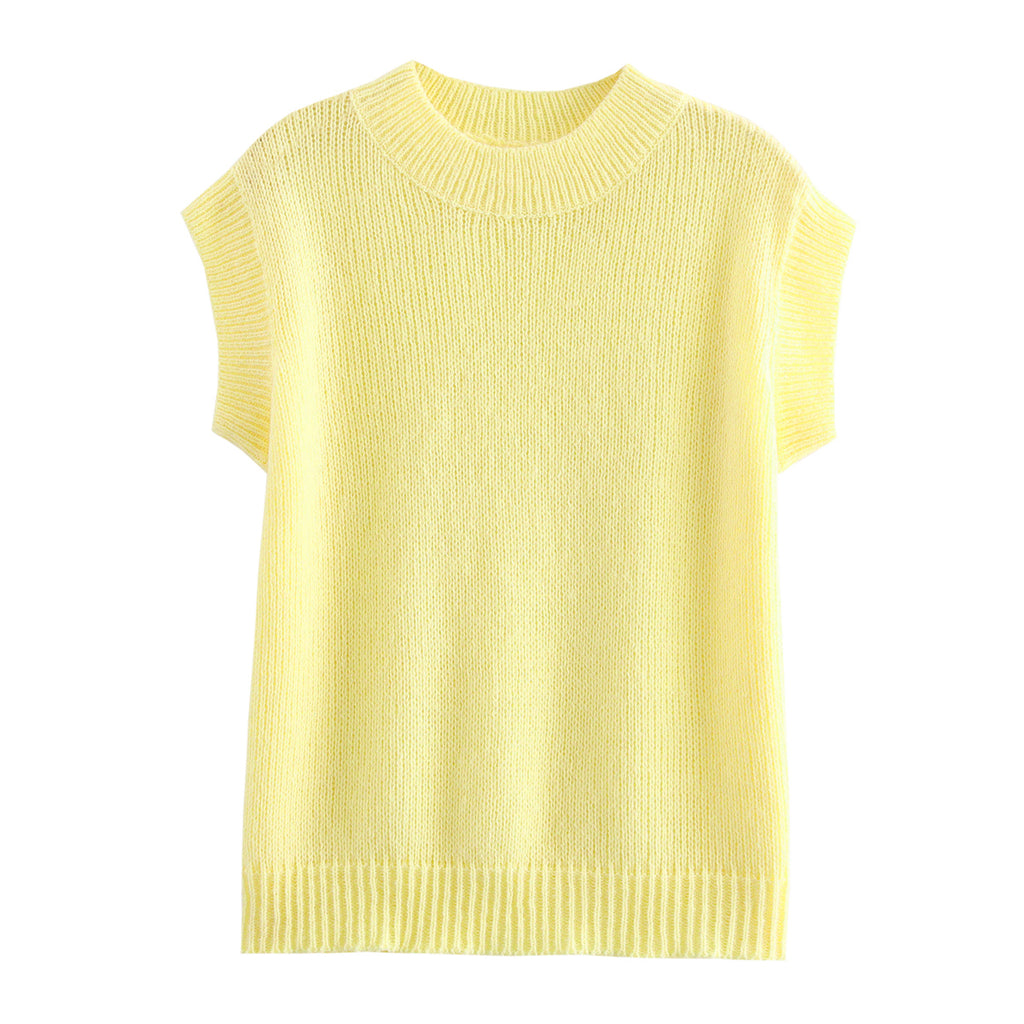 Sunshine Knitted Sweater Top Yellow