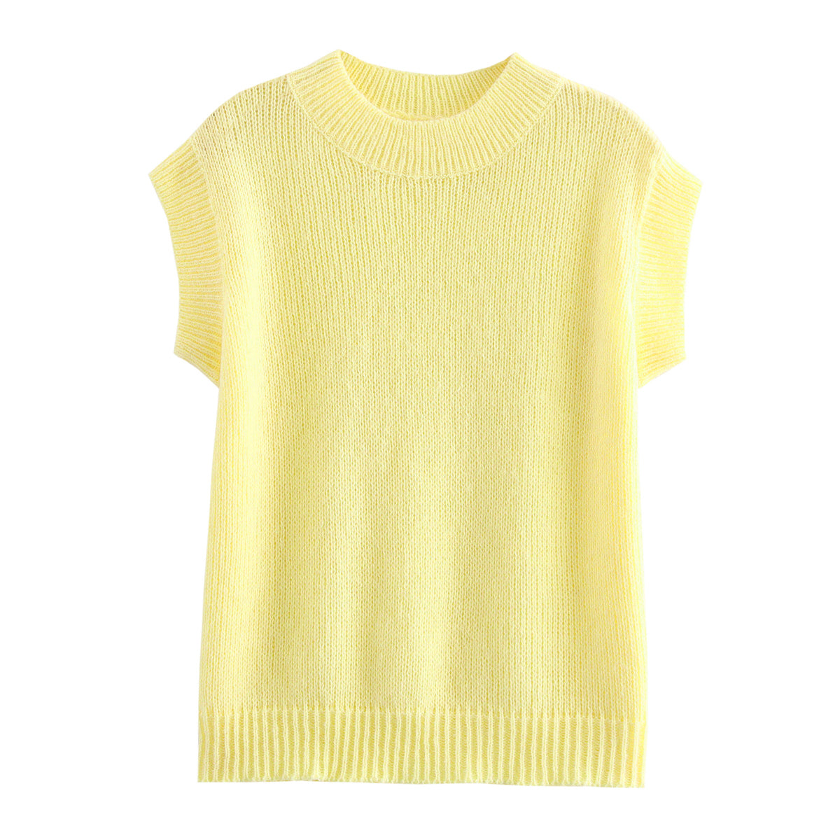 Sunshine Knitted Sweater Top Yellow