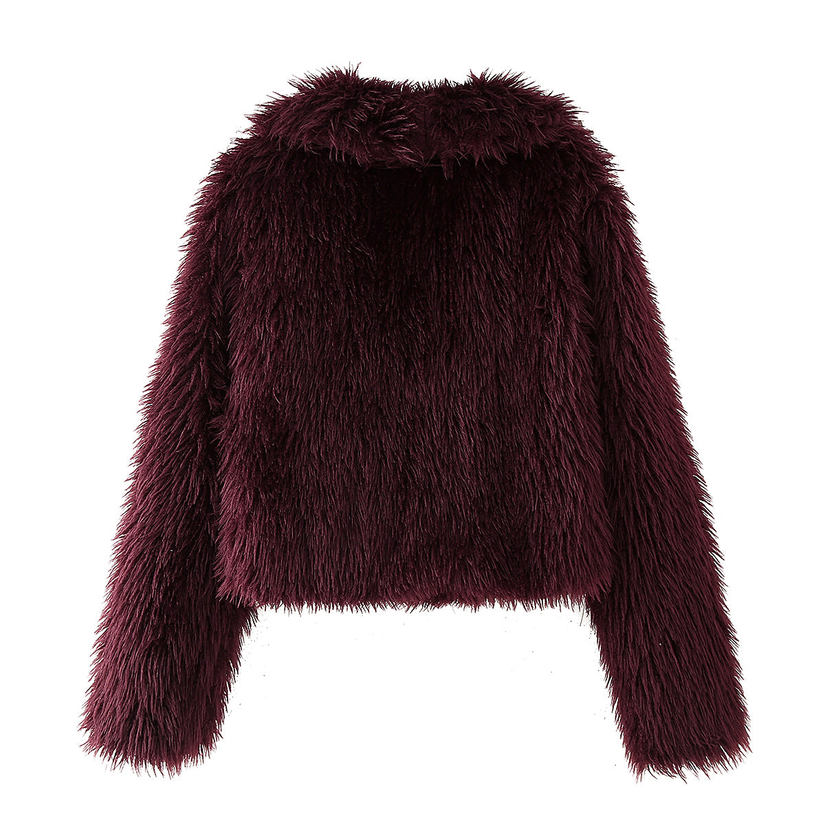 Doja Fuax Fur Short Coat Burgundy