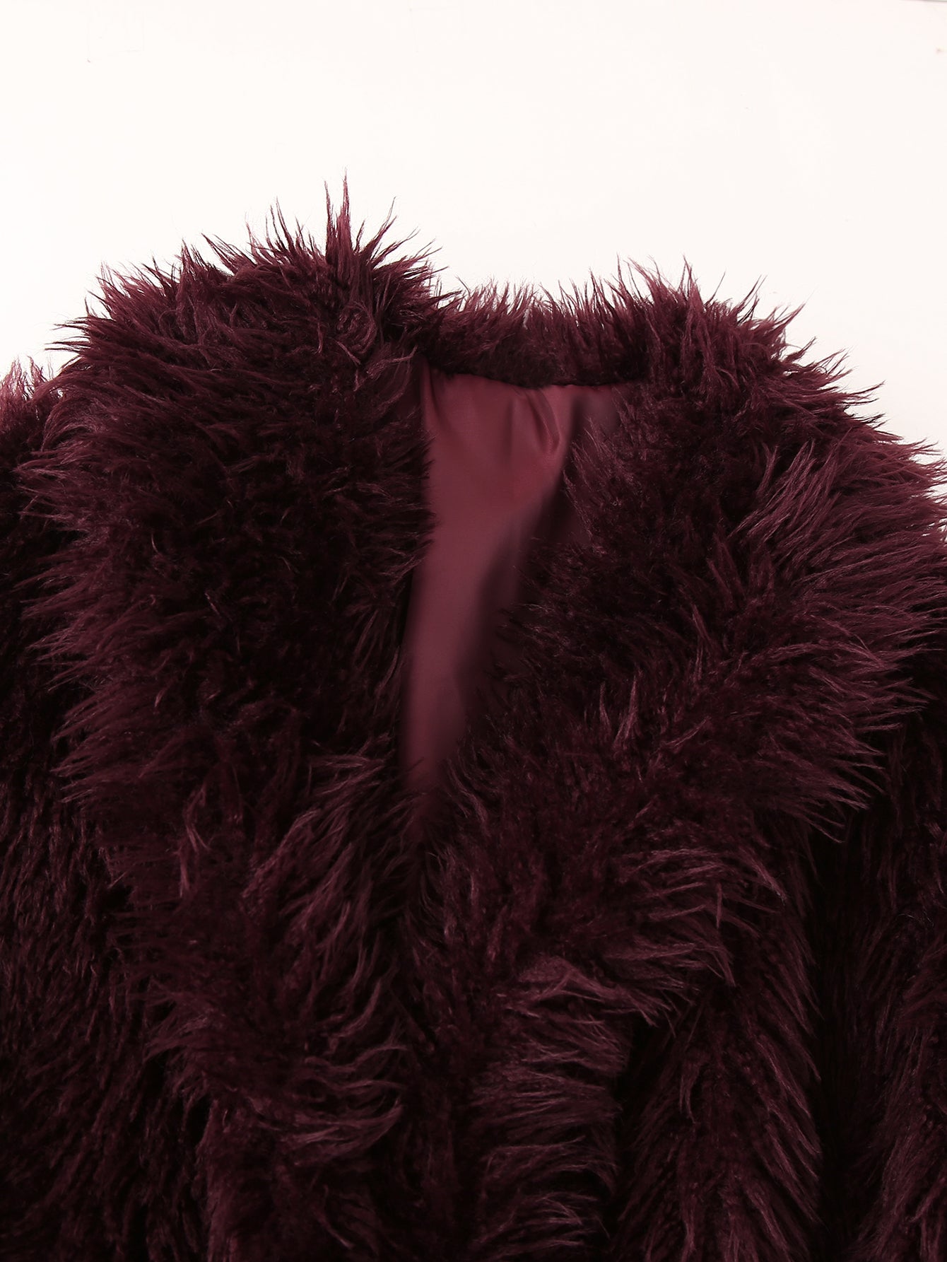 Doja Fuax Fur Short Coat Burgundy