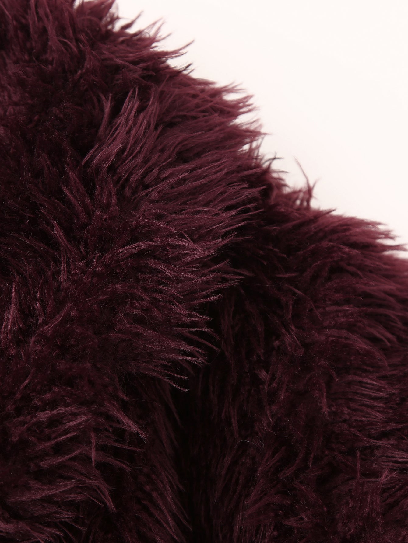 Doja Fuax Fur Short Coat Burgundy