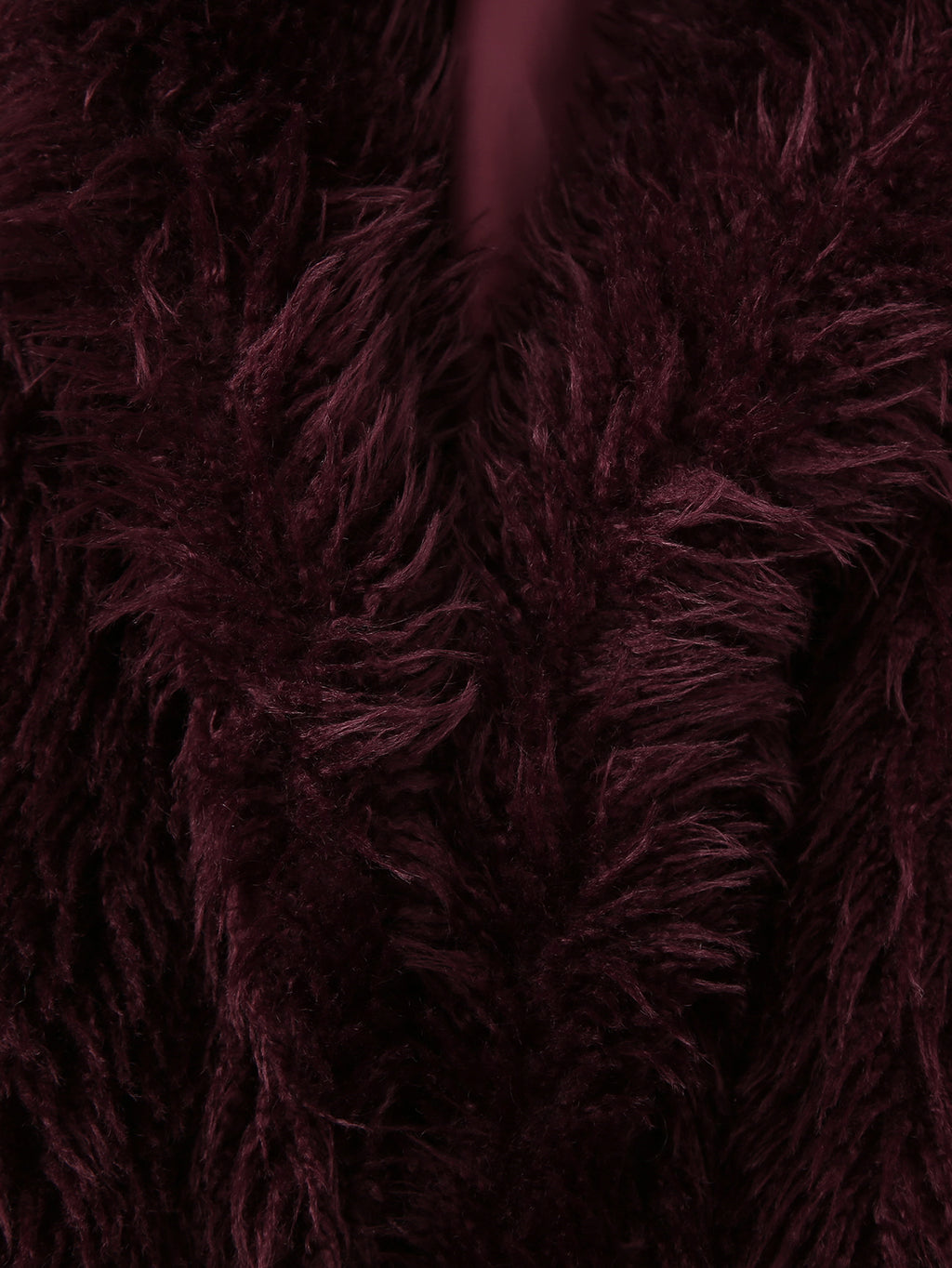 Doja Fuax Fur Short Coat Burgundy