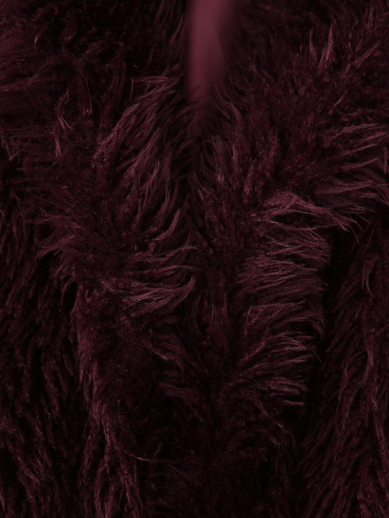 Doja Fuax Fur Short Coat Burgundy