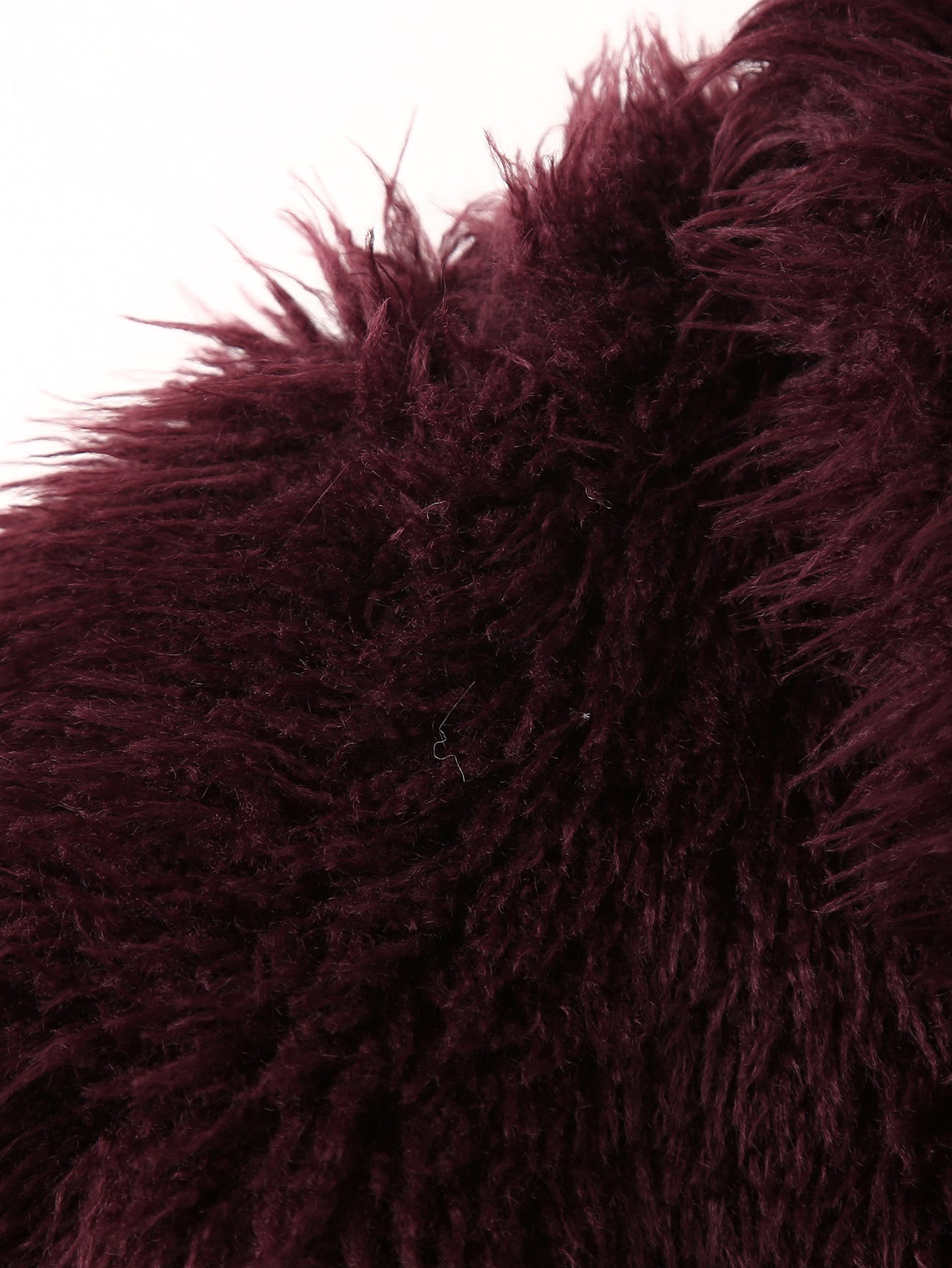 Doja Fuax Fur Short Coat Burgundy