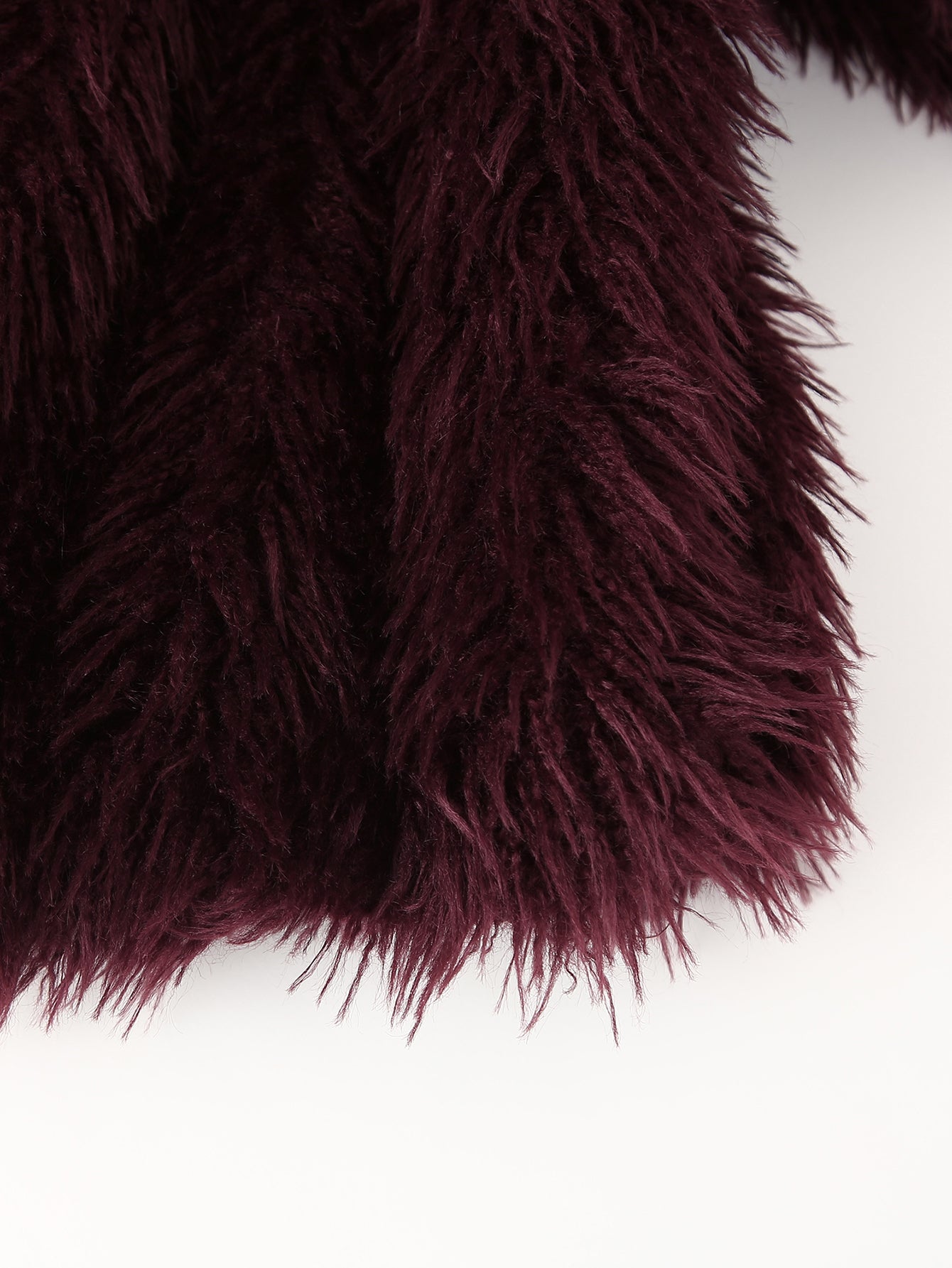 Doja Fuax Fur Short Coat Burgundy