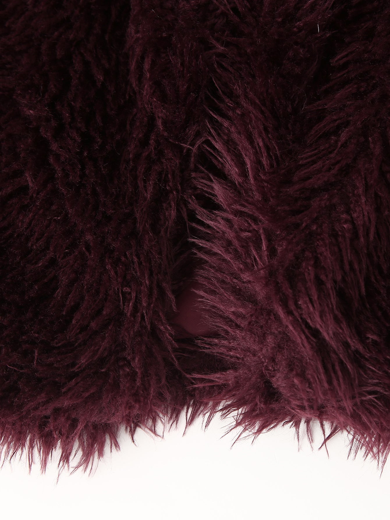 Doja Fuax Fur Short Coat Burgundy