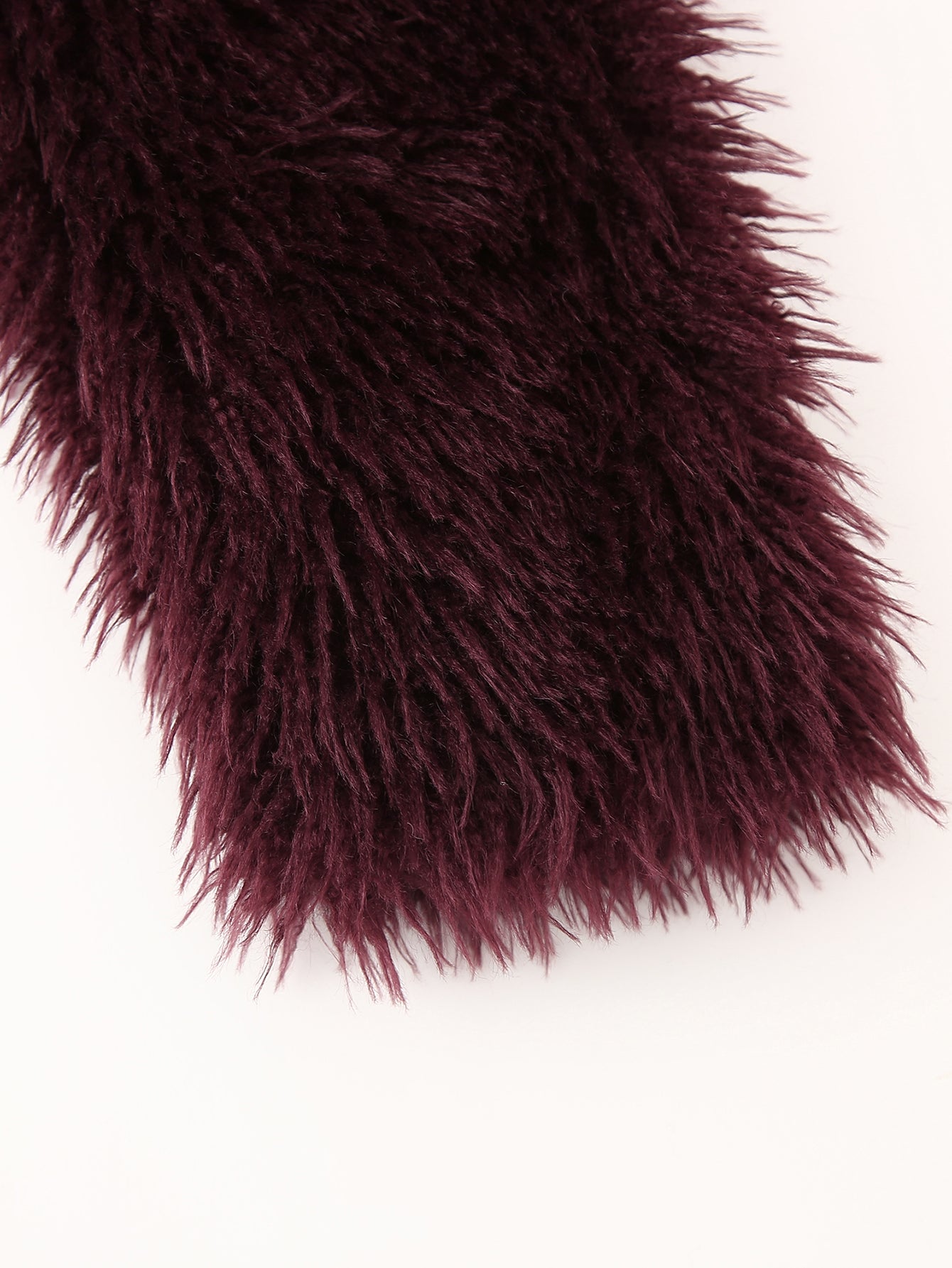 Doja Fuax Fur Short Coat Burgundy