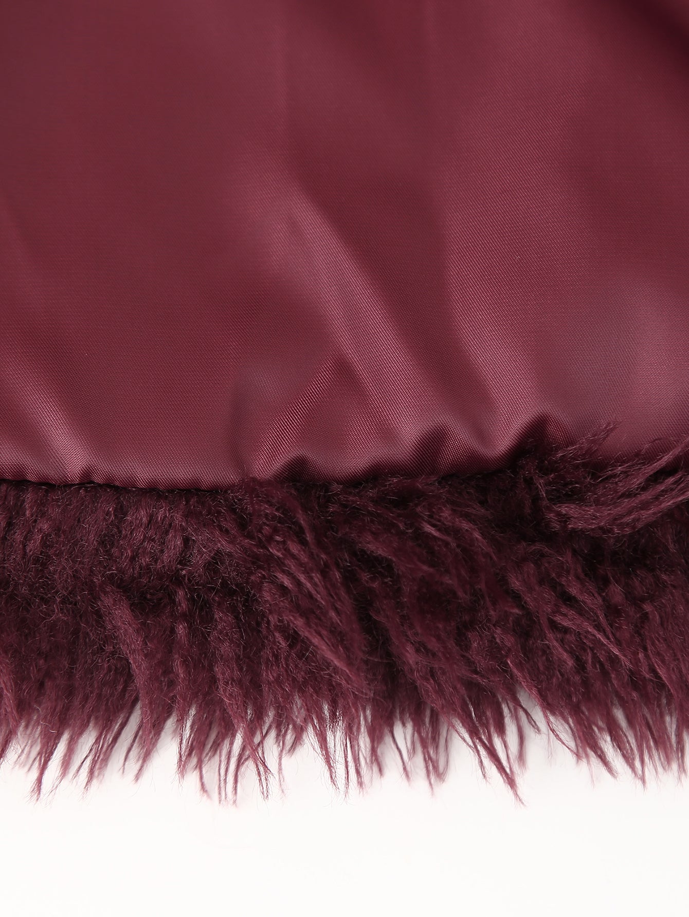 Doja Fuax Fur Short Coat Burgundy