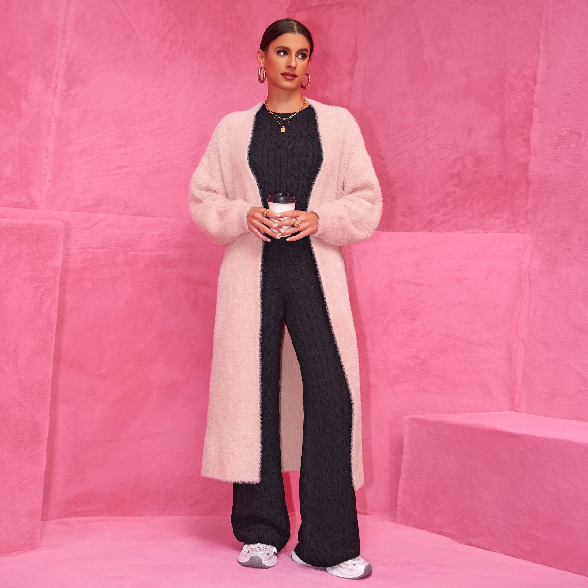 Women Clothes Autumn Winter Casual Baggy Coat Women Long Knitwear Sweater