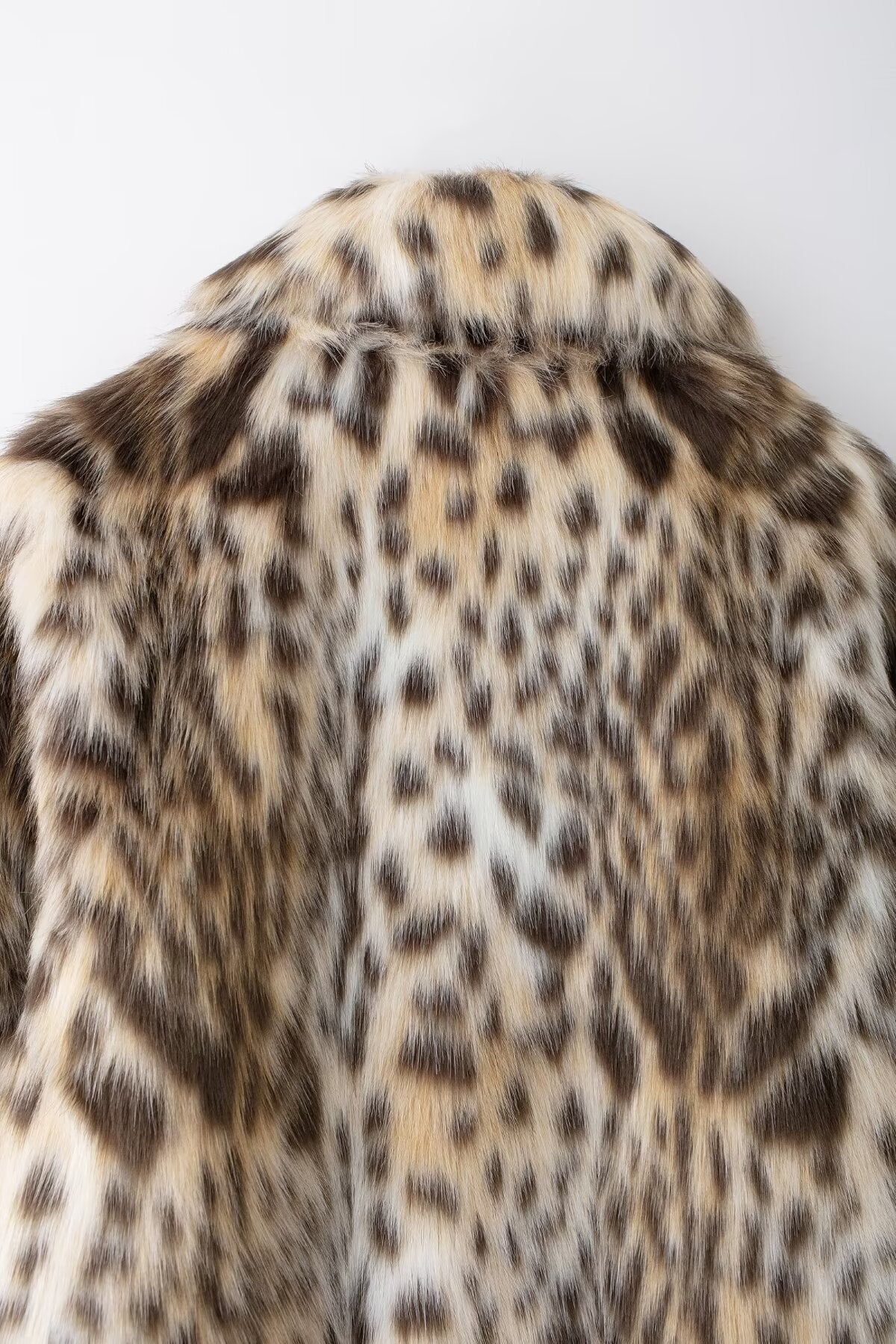 Leona Faux Fur Effect Thickened Warm Leopard Print Coat