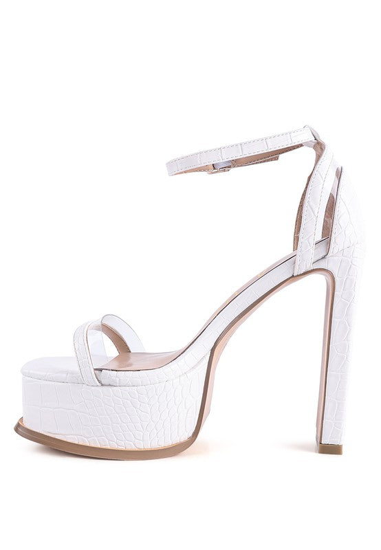 CUTLASS HIGH HEELED CHUNKY SANDALS