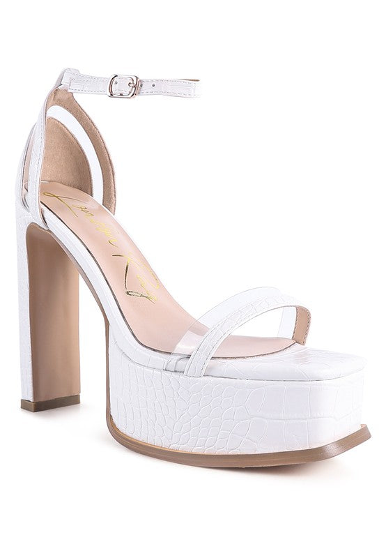 CUTLASS HIGH HEELED CHUNKY SANDALS