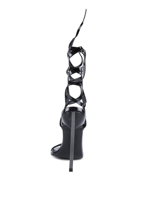 SMACKER STILETTO LACE UP SANDAL