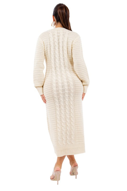 LONG MAXI SWEATER DRESS