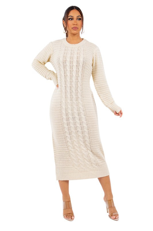 LONG MAXI SWEATER DRESS