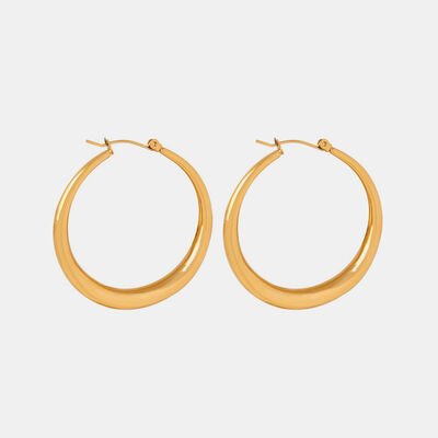 18K Gold - Plated Hoop Earrings - NUTRAL ATTIRE