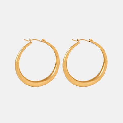 18K Gold - Plated Hoop Earrings - NUTRAL ATTIRE