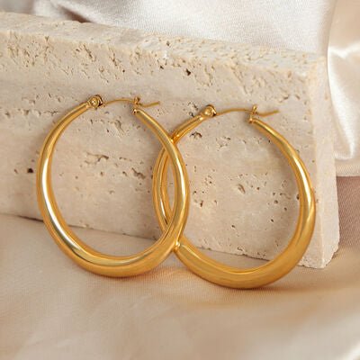 18K Gold - Plated Hoop Earrings - NUTRAL ATTIRE