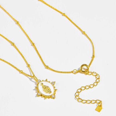 18K Gold - Plated Spring Ring Closure Pendant Necklace - NUTRAL ATTIRE