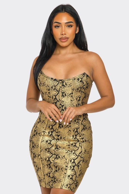 Serpentine Glamour Bodycon Dress