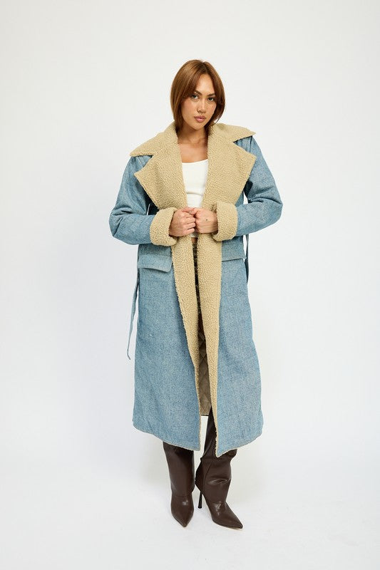 IMA9409J-1 DENIM MAXI COAT